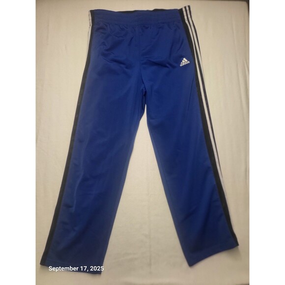 Adidas 3 Stripe Mens Basketball Pants Blue XL EUC - Picture 1 of 6